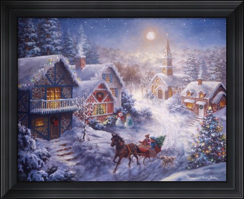 Framed In A One Horse Open Sleigh Print