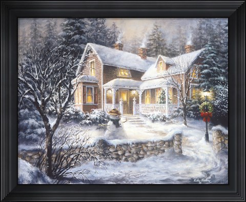Framed Winter&#39;s Welcome Print