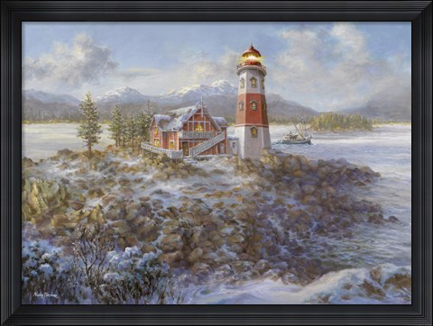 Framed Lighthouse Bluff Print