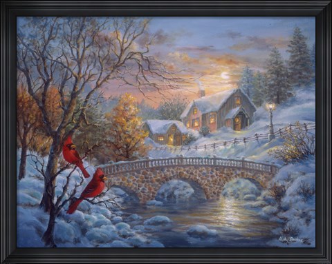 Framed Winter Sunset Print