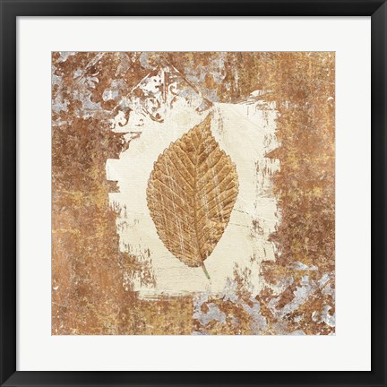 Framed Gilded Leaf II Print