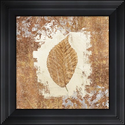 Framed Gilded Leaf II Print
