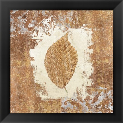 Framed Gilded Leaf II Print