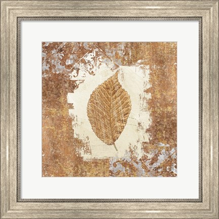 Framed Gilded Leaf II Print