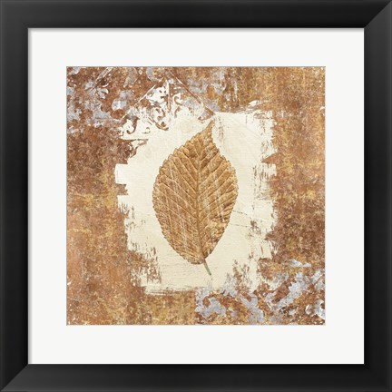 Framed Gilded Leaf II Print