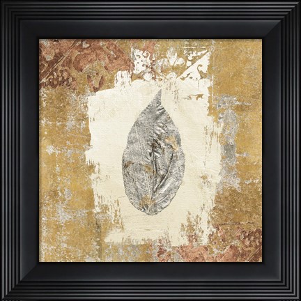 Framed Gilded Leaf III Print