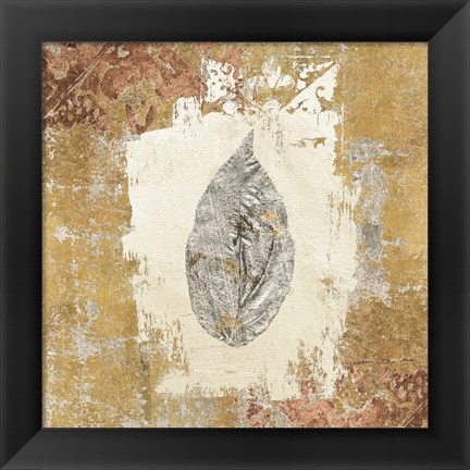 Framed Gilded Leaf III Print