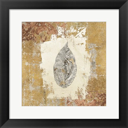 Framed Gilded Leaf III Print