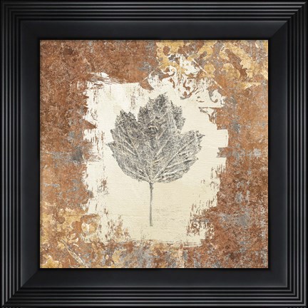 Framed Gilded Leaf V Print