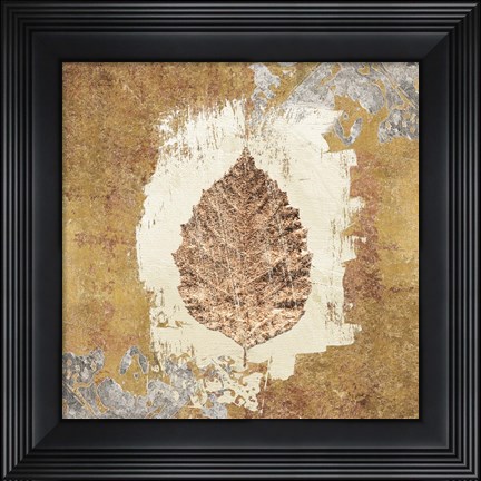 Framed Gilded Leaf VI Print