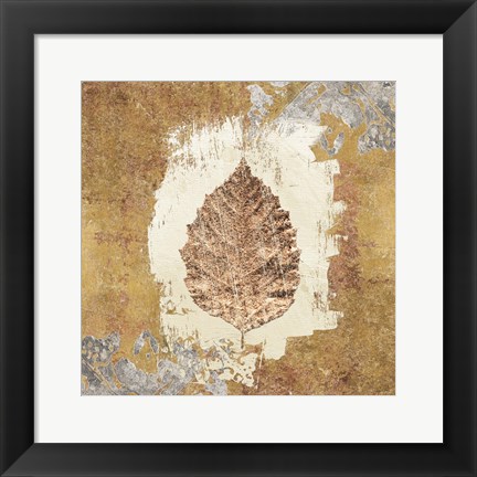 Framed Gilded Leaf VI Print