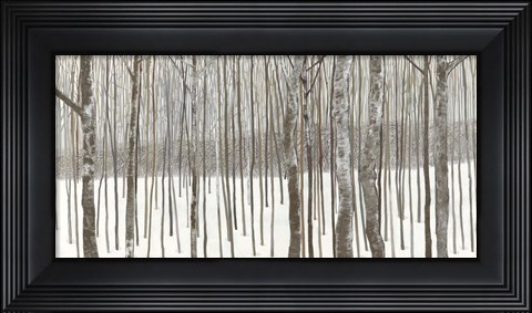 Framed Woods in Winter BW Print