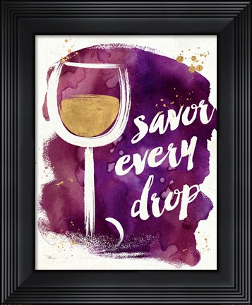 Framed Watercolor Wine I Print