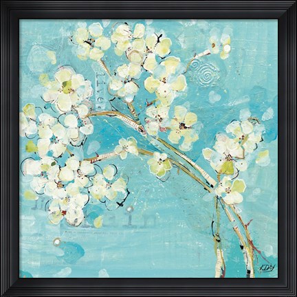 Framed Live  Turquoise Print