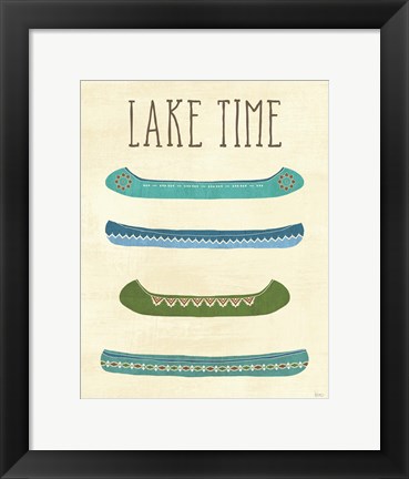 Framed Lake Retreat V Print