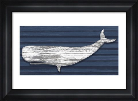 Framed Rustic Whale Print