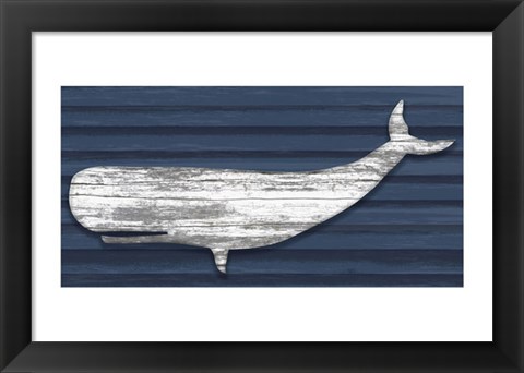 Framed Rustic Whale Print