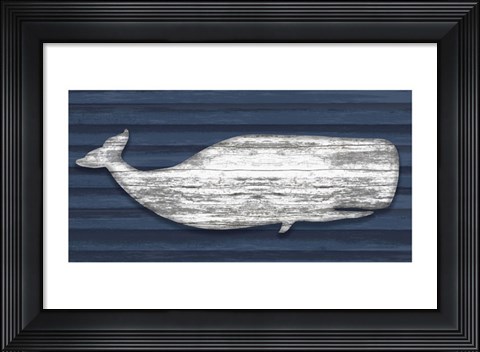 Framed Weathered Whale Print