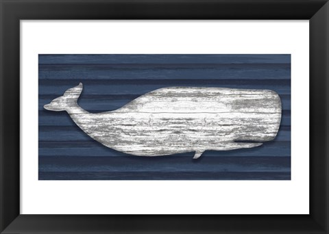 Framed Weathered Whale Print