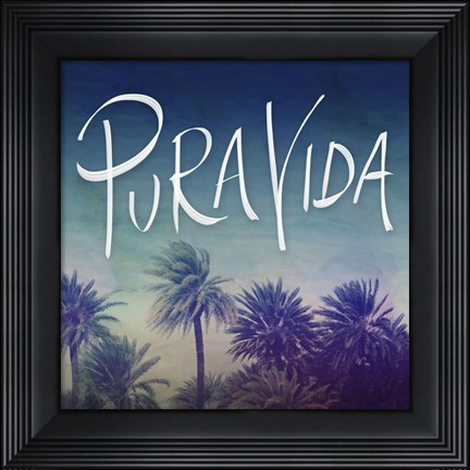 Framed Pura Vida Print