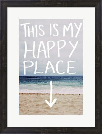 Framed This Is My Happy Place (Beach) Print