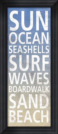 Framed At The Beach Print