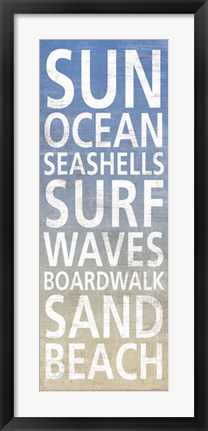 Framed At The Beach Print