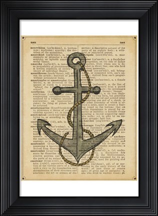 Framed Nautical Series - Anchor Print