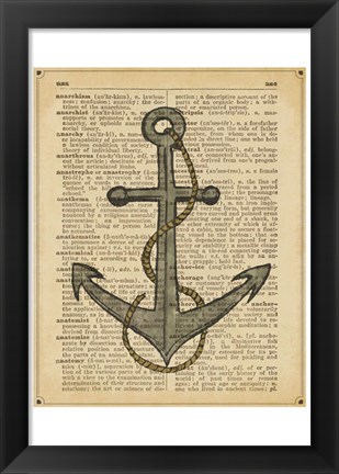 Framed Nautical Series - Anchor Print