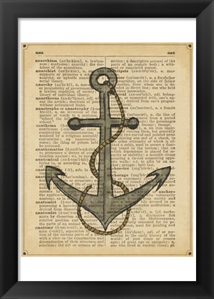 Framed Nautical Series - Anchor Print