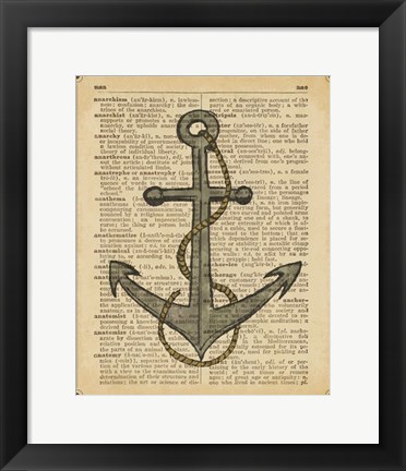 Framed Nautical Series - Anchor Print