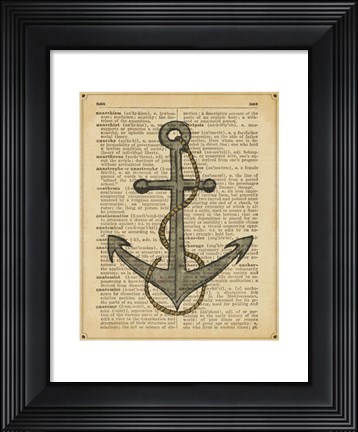 Framed Nautical Series - Anchor Print