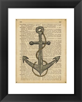 Framed Nautical Series - Anchor Print