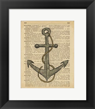 Framed Nautical Series - Anchor Print