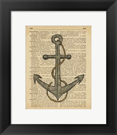 Framed Nautical Series - Anchor Print