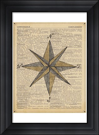 Framed Nautical Series - Nautical Star Print