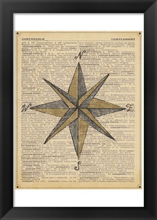 Framed Nautical Series - Nautical Star Print