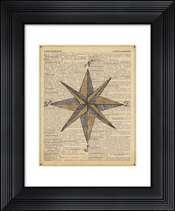 Framed Nautical Series - Nautical Star Print