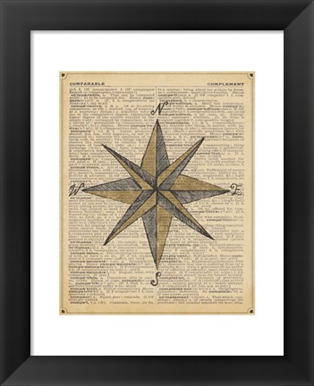 Framed Nautical Series - Nautical Star Print