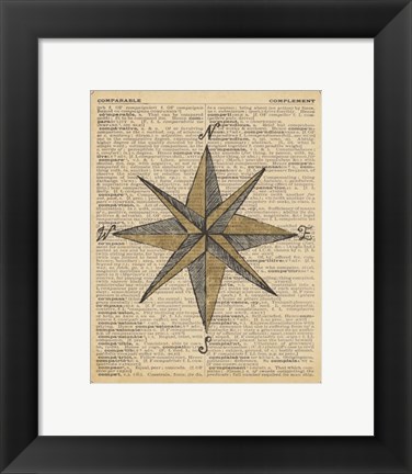 Framed Nautical Series - Nautical Star Print