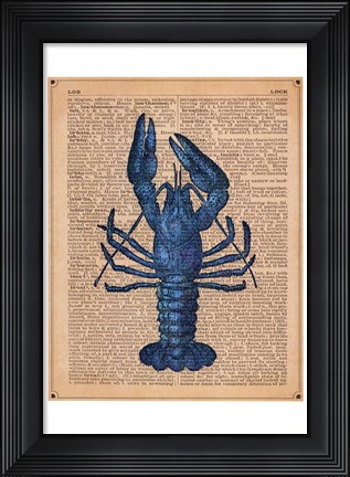 Framed Vintage Lobster Print