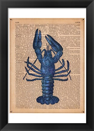 Framed Vintage Lobster Print