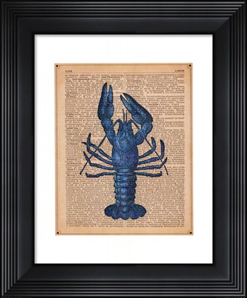 Framed Vintage Lobster Print