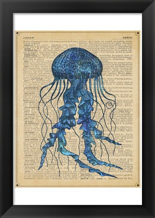 Framed Vintage Jellyfish Print