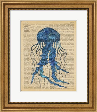 Framed Vintage Jellyfish Print