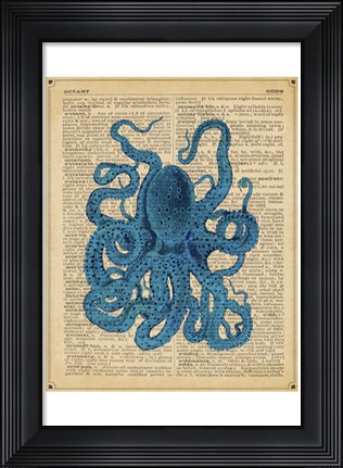 Framed Vintage Octopus Print