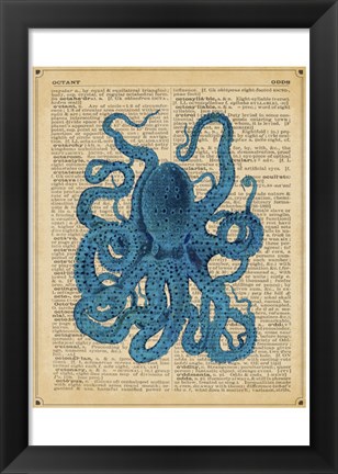 Framed Vintage Octopus Print