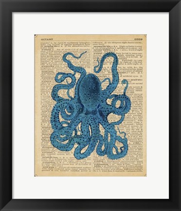 Framed Vintage Octopus Print