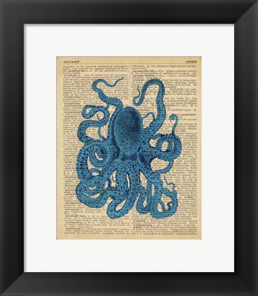 Framed Vintage Octopus Print