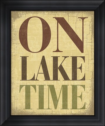 Framed On Lake Time Print